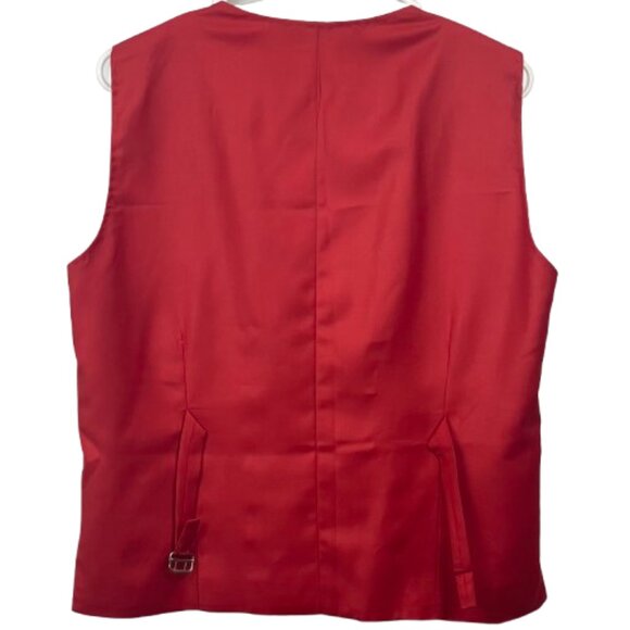 Men’s Red Suit Jacket + Matching Vest – Wedding / Prom / Formal - Picture 3 of 11